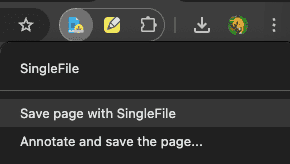 Save page with SingleFile